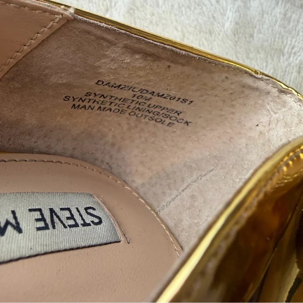 Steve Madden Damzil Gold Metallic D’Orsay Pumps Heels Size 10